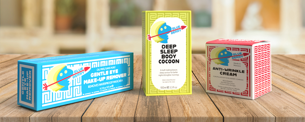 Blueberry Cosmetics Box MockUp