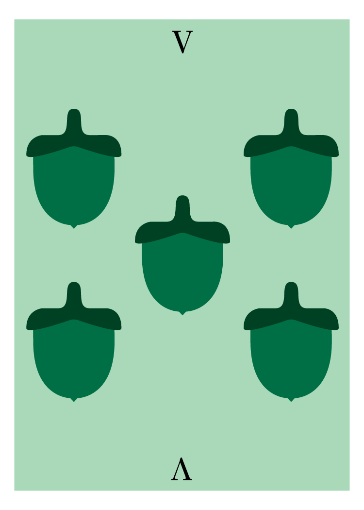 Playing Card Render Acorn 5