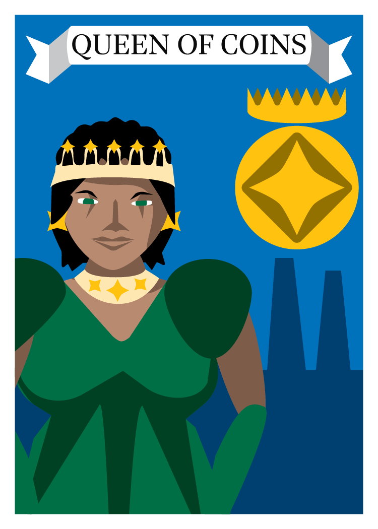 Playing Card Render Coin Queen