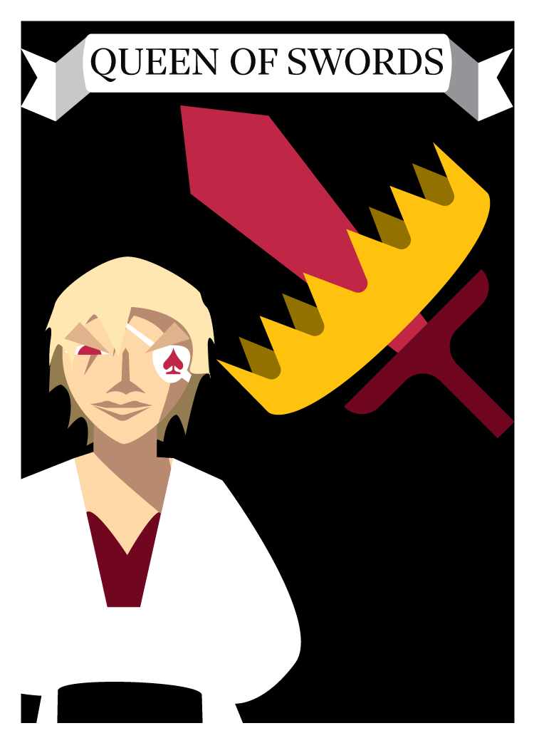 Playing Card Render Sword Queen